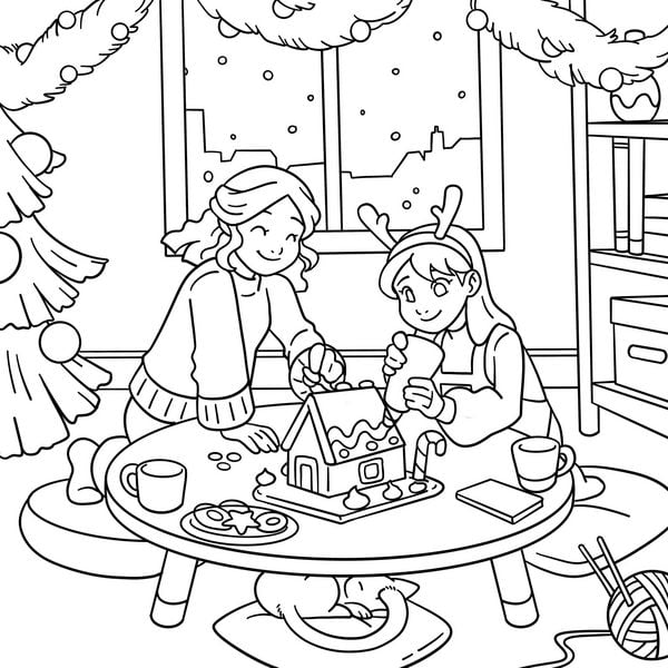 Produktbild: Cozy Time Coloring. Comfy Girl Christmas