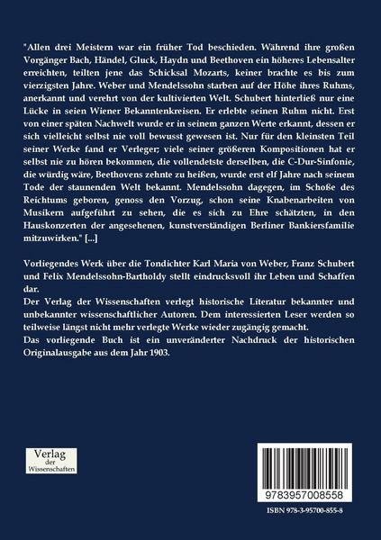 Produktbild: Karl Maria von Weber, Franz Schubert und Felix Mendelssohn-Bartholdy