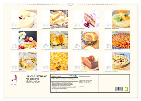 Produktbild: S&uuml;&szlig;es &Ouml;sterreich. Klassische Mehlspeisen (Wandkalender 2026 DIN A2 quer), CALVENDO Monatskalender