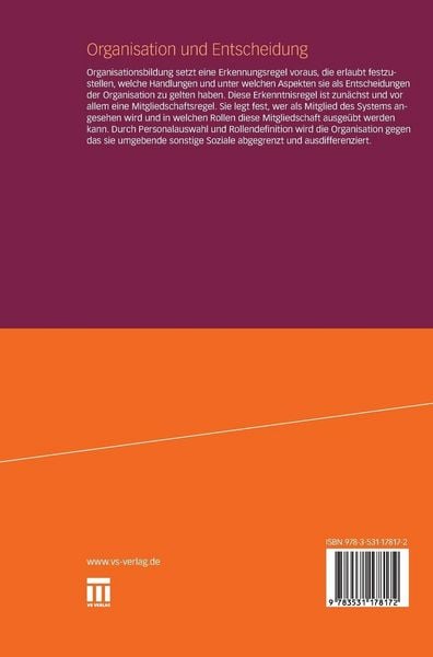 Produktbild: Organisation und Entscheidung