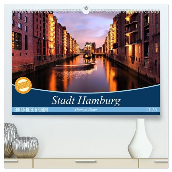 Produktbild: Stadt Hamburg (hochwertiger Premium Wandkalender 2026 DIN A2 quer), Kunstdruck in Hochglanz