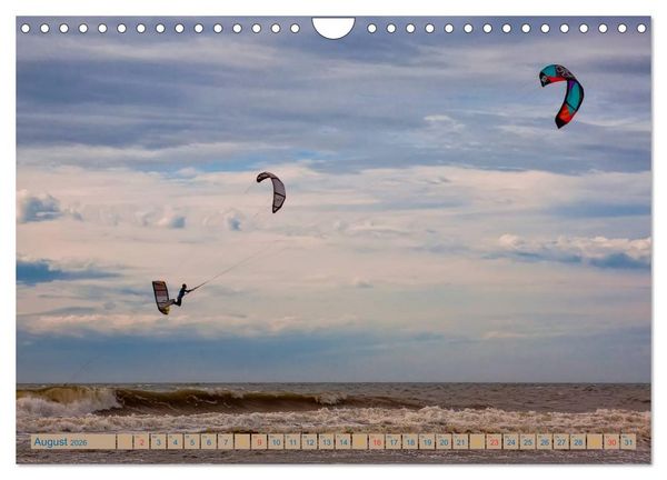 Produktbild: Kitesurfen - &uuml;ber den Wellen (Wandkalender 2026 DIN A4 quer), CALVENDO Monatskalender