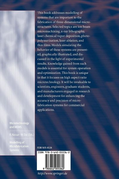 Produktbild: Modelling of Microfabrication Systems