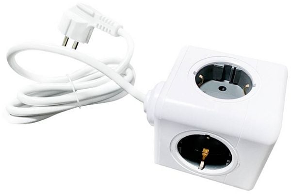 Produktbild: Technaxx 5004 Steckdosenw&uuml;rfel Wei&szlig; Schutzkontakt 1St.