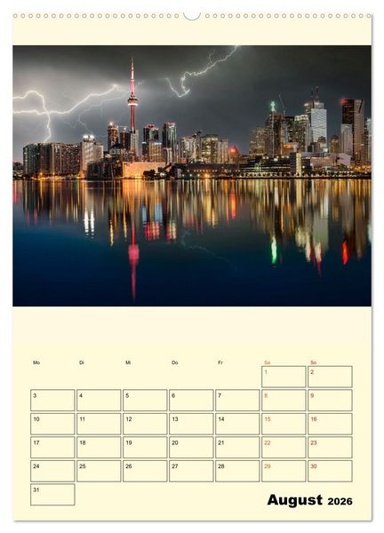 Produktbild: Metropolen im Gewitter (Wandkalender 2026 DIN A2 hoch), CALVENDO Monatskalender