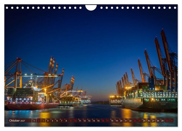 Produktbild: Magic Nights Containerschiffe (Wandkalender 2027 DIN A4 quer), CALVENDO Monatskalender