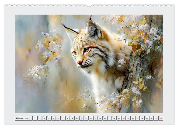 Produktbild: Luchse. Meister der Tarnung im Wald (hochwertiger Premium Wandkalender 2027 DIN A2 quer), Kunstdruck in Hochglanz