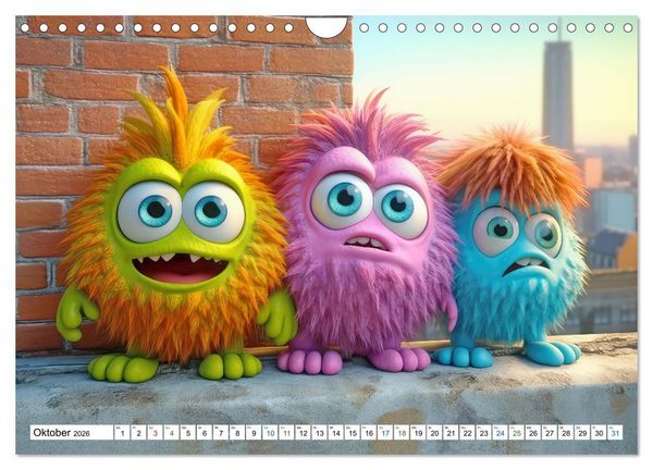 Produktbild: Monsterparade im Anmarsch (Wandkalender 2026 DIN A4 quer), CALVENDO Monatskalender