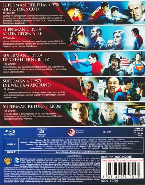 Produktbild: Superman - Die Spielfilm Collection 1978-2006 [5 BRs]
