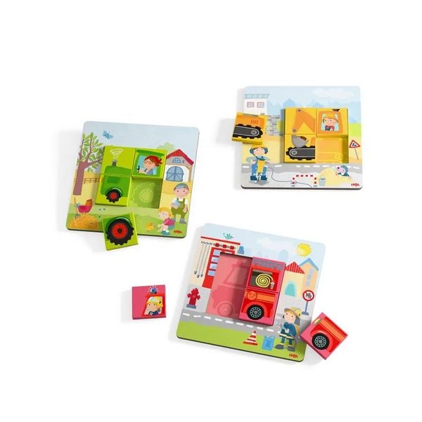 Produktbild: HABA 2012390001 - Legespiel Fahrzeuge, 15-teilig, Holz