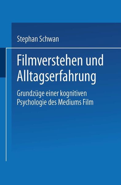 Produktbild: Filmverstehen und Alltagserfahrung