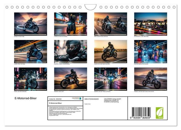 Produktbild: E-Motorrad-Biker (Wandkalender 2027 DIN A4 quer), CALVENDO Monatskalender