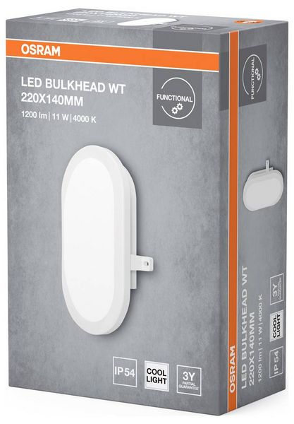 Produktbild: OSRAM HOMELIGHTING LED Bulkhead 11W 4000K White LED-Wandleuchte