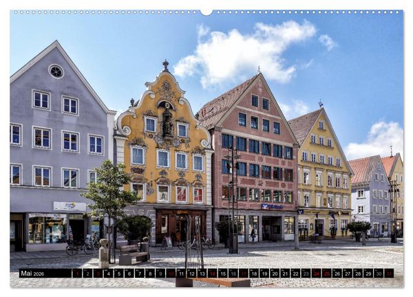 Produktbild: Das Allg&auml;u - Seine malerischen Altst&auml;dte (Wandkalender 2026 DIN A2 quer), CALVENDO Monatskalender