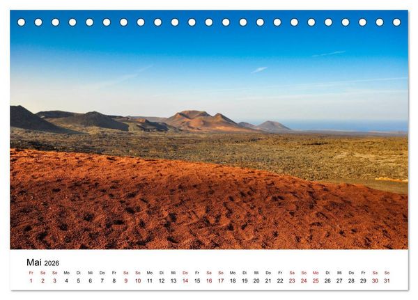 Produktbild: Lanzarote - Die Farben der Natur (Tischkalender 2026 DIN A5 quer), CALVENDO Monatskalender
