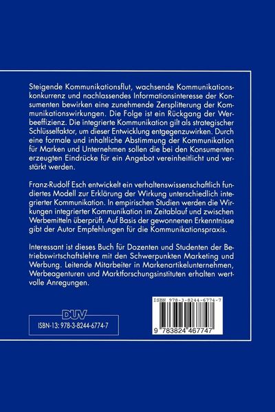 Produktbild: Wirkung integrierter Kommunikation