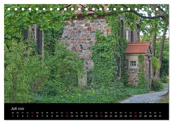 Produktbild: Dorfkirchen in Brandenburg (Tischkalender 2026 DIN A5 quer), CALVENDO Monatskalender