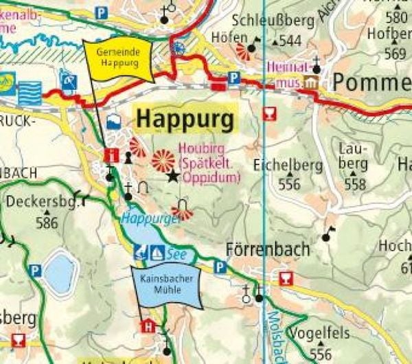 Produktbild: Publicpress Radkarte N&uuml;rnberger Land, Neumarkt i.d.OPf, Amberg 1:100.000