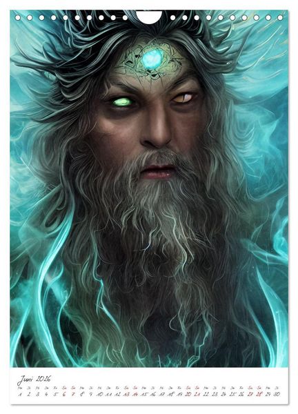 Produktbild: Dark Fantasy Art - Helden und Monster (Wandkalender 2026 DIN A4 hoch), CALVENDO Monatskalender