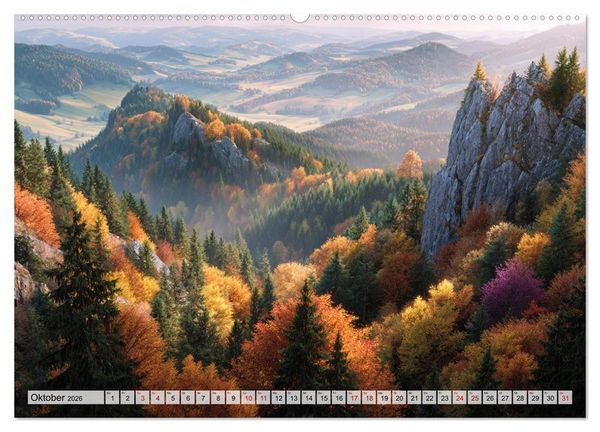 Produktbild: Die Sprache der Gipfel (hochwertiger Premium Wandkalender 2026 DIN A2 quer), Kunstdruck in Hochglanz