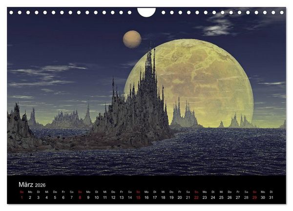 Produktbild: Fantasie-Planeten (Wandkalender 2026 DIN A4 quer), CALVENDO Monatskalender