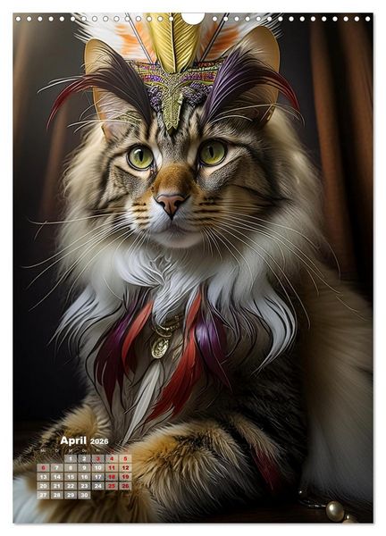 Produktbild: Inka Katzen - Katzen sind die wahren Herrscher (Wandkalender 2026 DIN A3 hoch), CALVENDO Monatskalender
