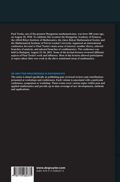 Produktbild: Number Theory, Analysis, and Combinatorics