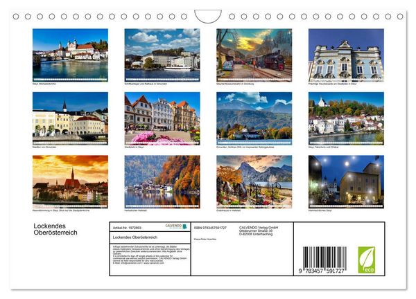 Produktbild: Lockendes Ober&ouml;sterreich (Wandkalender 2026 DIN A4 quer), CALVENDO Monatskalender