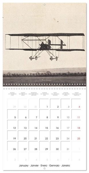 Produktbild: Biplanes on historic postcards (Wall Calendar 2026 12 &times; 12 Inch) CALVENDO 12 Month Wall Calendar