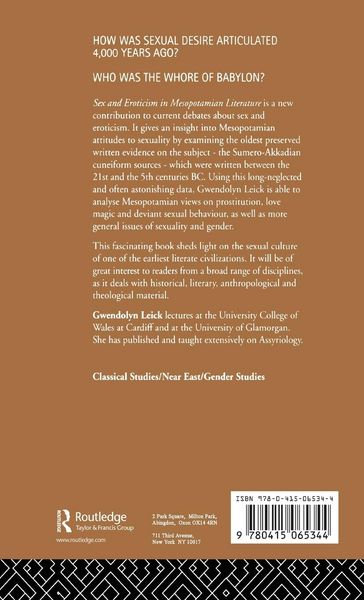 Produktbild: Sex and Eroticism in Mesopotamian Literature