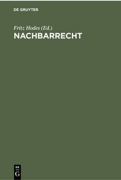 Produktbild: Nachbarrecht