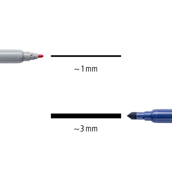Produktbild: STAEDTLER Schreib- und Zeichbedarf 3280 Doppelfasermaler zweifarbig, 10er Set