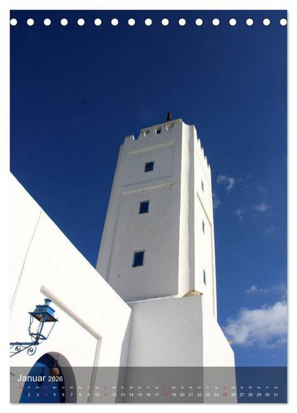 Produktbild: Sidi bou Sa&iuml;d - Die blaue Stadt Tunesiens (Tischkalender 2026 DIN A5 hoch), CALVENDO Monatskalender