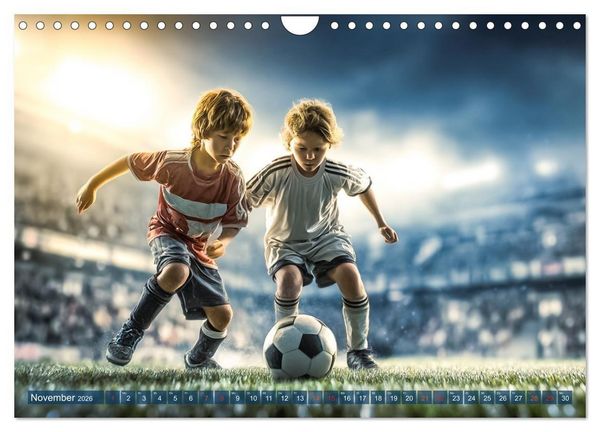 Produktbild: Fussball - Kids in Action (Wandkalender 2026 DIN A4 quer), CALVENDO Monatskalender