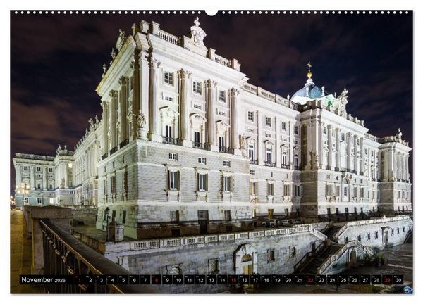 Produktbild: Madrid bei Nacht (Wandkalender 2026 DIN A2 quer), CALVENDO Monatskalender