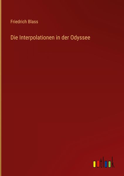 Produktbild: Die Interpolationen in der Odyssee