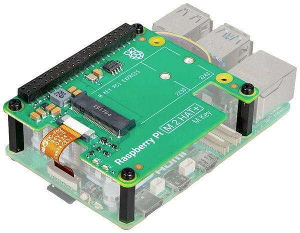 Raspberry Pi® M.2 HAT+ Erweiterungs-Platine Geeignet für: 5 B