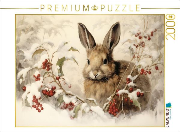 Produktbild: CALVENDO Puzzle Hase im Schnee | 2000 Teile Lege-Gr&ouml;&szlig;e 90x67cm Foto-Puzzle f&uuml;r gl&uuml;ckliche Stunden