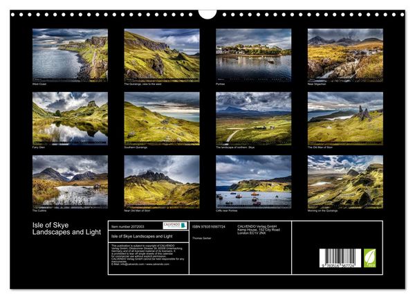 Produktbild: Isle of Skye Landscapes and Light (Wall Calendar 2026 DIN A3 landscape), CALVENDO 12 Month Wall Calendar