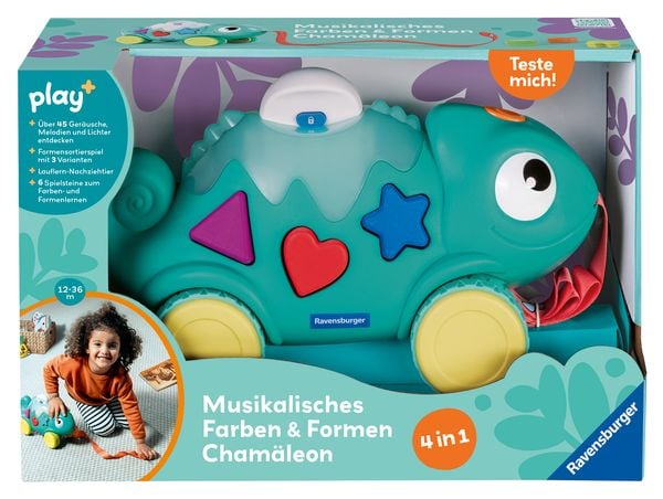Produktbild: Play+ Musikalisches Farben & Formen Cham&auml;leon - ab 12 Monate
