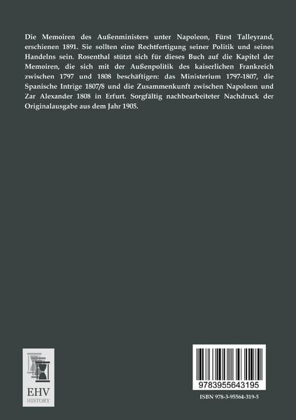 Produktbild: F&uuml;rst Talleyrand und die ausw&auml;rtige Politik Napoleons I.