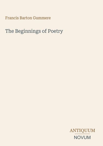 Produktbild: The Beginnings of Poetry