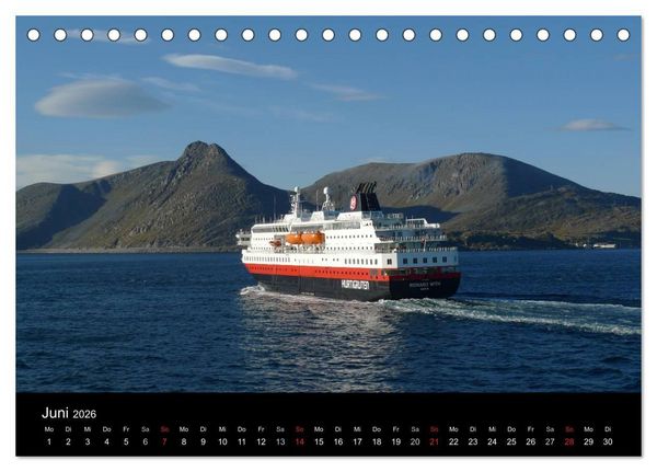Produktbild: Impressionen von Norwegen entlang der Hurtigruten (Tischkalender 2026 DIN A5 quer), CALVENDO Monatskalender