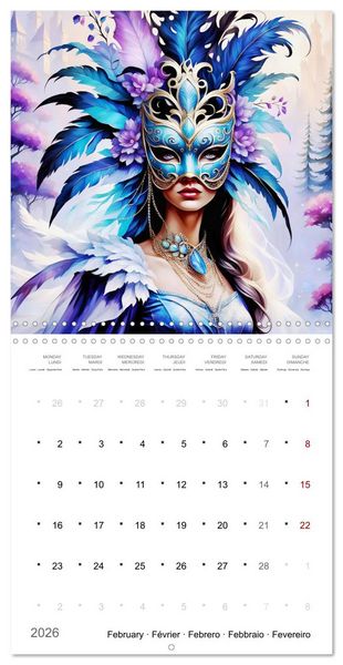 Produktbild: Transformation fascinante (Calendrier mural carr&eacute; 2026 30x30 cm) Calendrier double avec une page pour vos prises de notes