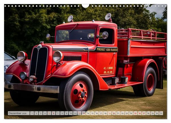 Produktbild: Fantastische Nostalgie Feurwehrautos (Wandkalender 2026 DIN A3 quer), CALVENDO Monatskalender