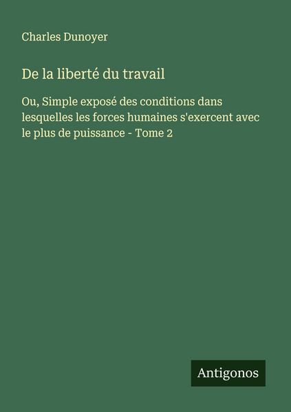 Produktbild: De la libert&eacute; du travail