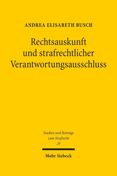 Produktbild: Rechtsauskunft und strafrechtlicher Verantwortungsausschluss