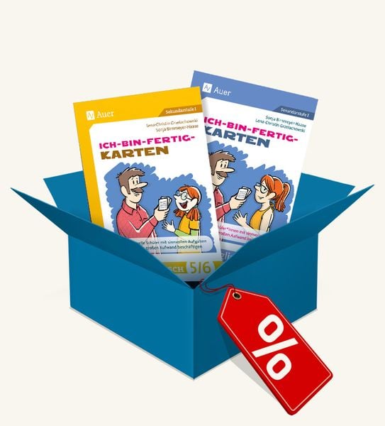 Produktbild: Paket: Ich-bin-fertig-Karten Englisch Klassen 5 bis 8