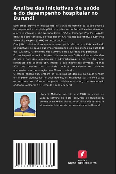Produktbild: An&aacute;lise das iniciativas de sa&uacute;de e do desempenho hospitalar no Burundi