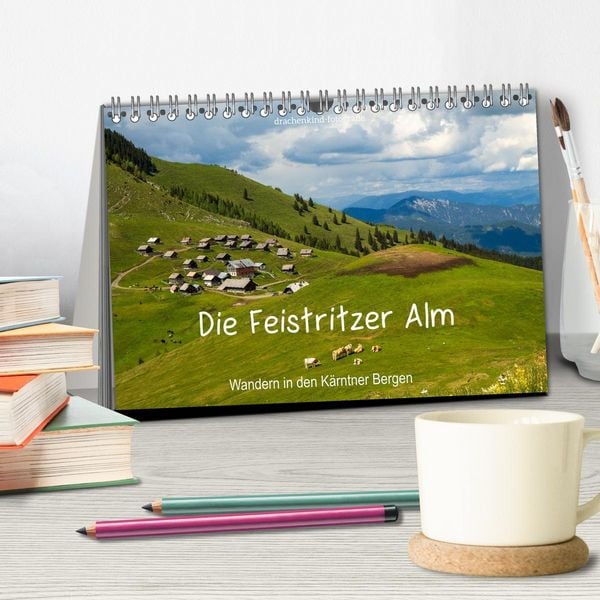 Produktbild: Die Feistritzer Alm - Wandern in den K&auml;rntner Bergen (Tischkalender 2026 DIN A5 quer), CALVENDO Monatskalender